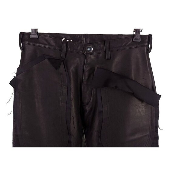 Sulvam Scars Horce Leather Trousers Japan 3 S Black Horse - Picture 3 of 16